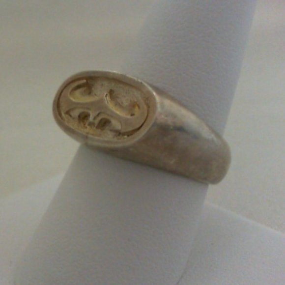 Batman Symbol Logo Insignia Layered Depth Design Sterling Silver Ring Unisex - Picture 8 of 9